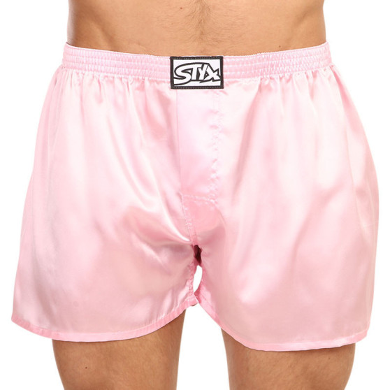 Boxershorts för herrar Styx classic rubber satin pink (C1160)