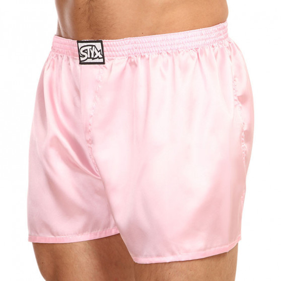 Boxershorts för herrar Styx classic rubber satin pink (C1160)