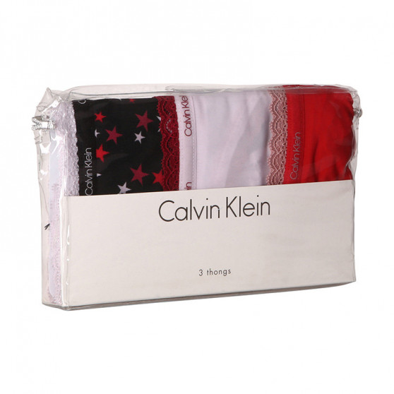 3PACK Stringtrosor för kvinnor Calvin Klein multicolour (QD3802E-W4Z)