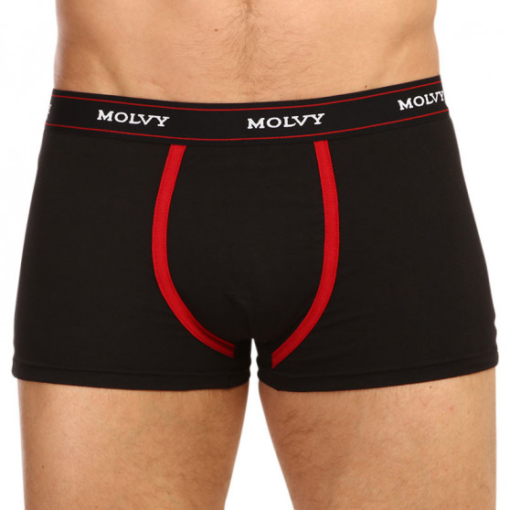 2PACK Boxershorts för herrar Molvy svart (KP-082-BEU)