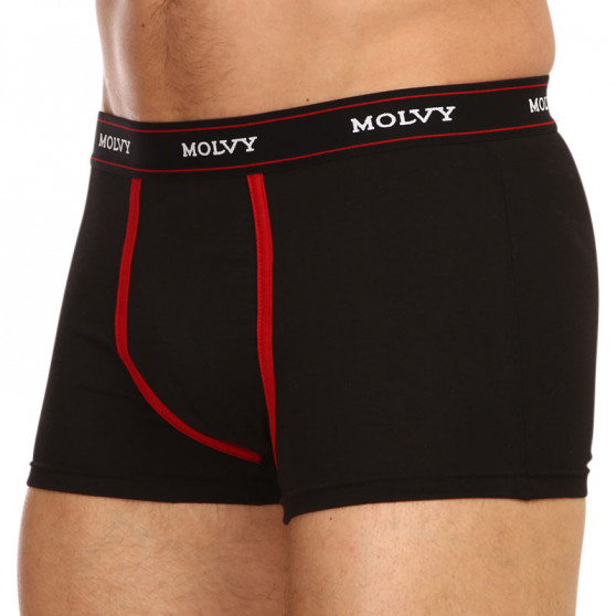 2PACK Boxershorts för herrar Molvy svart (KP-082-BEU)