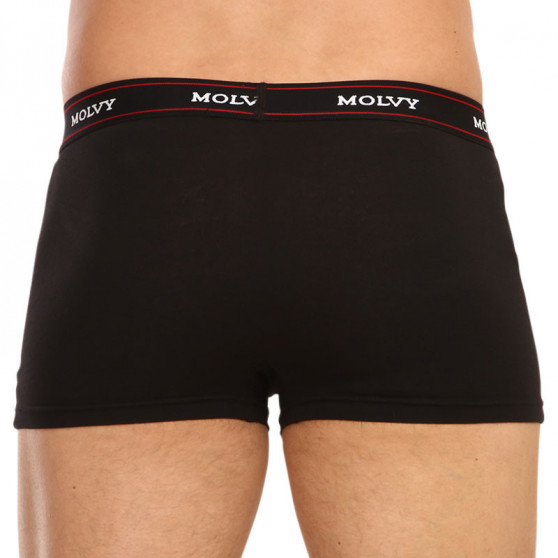 2PACK Boxershorts för herrar Molvy svart (KP-082-BEU)