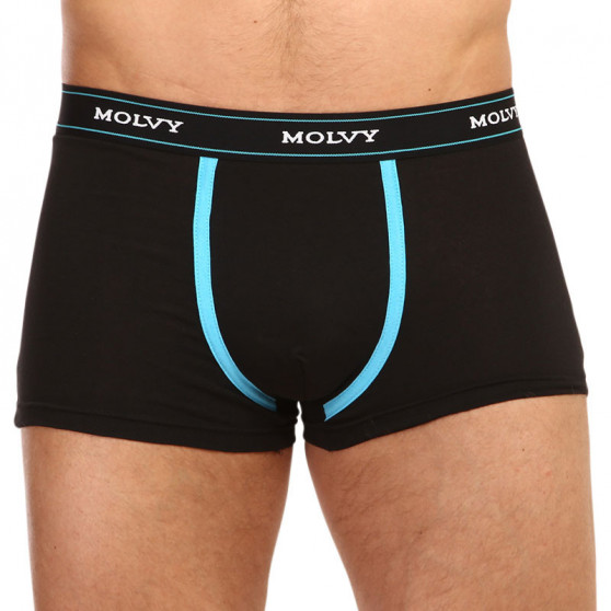 2PACK Boxershorts för herrar Molvy svart (KP-082-BEU)