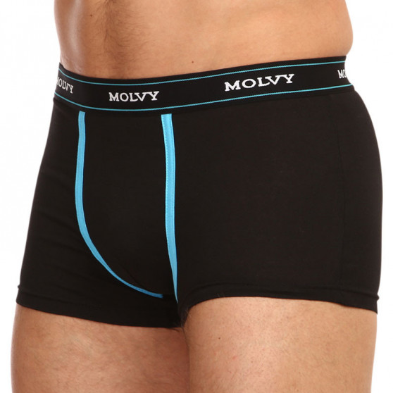 2PACK Boxershorts för herrar Molvy svart (KP-082-BEU)