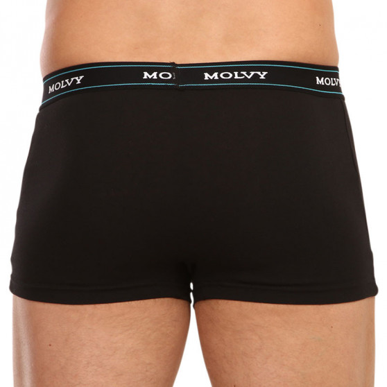 2PACK Boxershorts för herrar Molvy svart (KP-082-BEU)