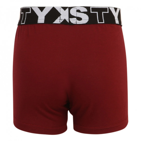 Boxershorts för barn Styx sport gummi vinröd (GJ1060)