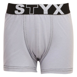 Boxershorts för barn Styx sport elastisk ljusgrå (GJ1067)