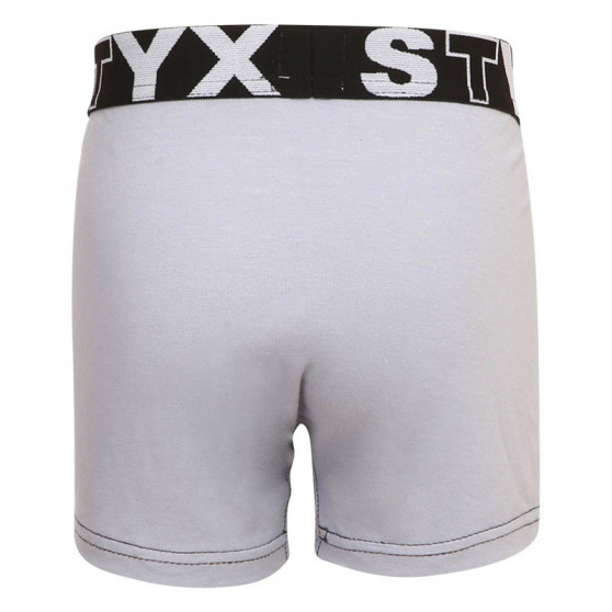 Boxershorts för barn Styx sport elastisk ljusgrå (GJ1067)