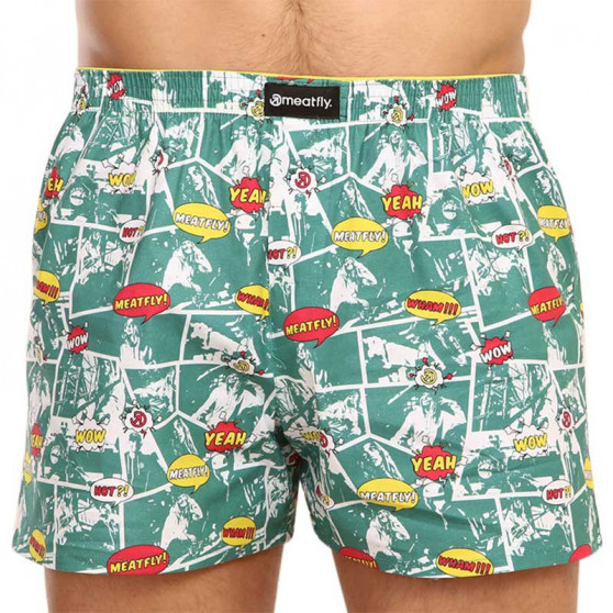 2PACKBoxershorts för herrar Meatfly flerfärgad (Agostino - green comics)