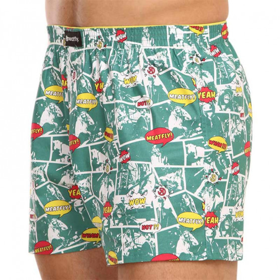 2PACKBoxershorts för herrar Meatfly flerfärgad (Agostino - green comics)