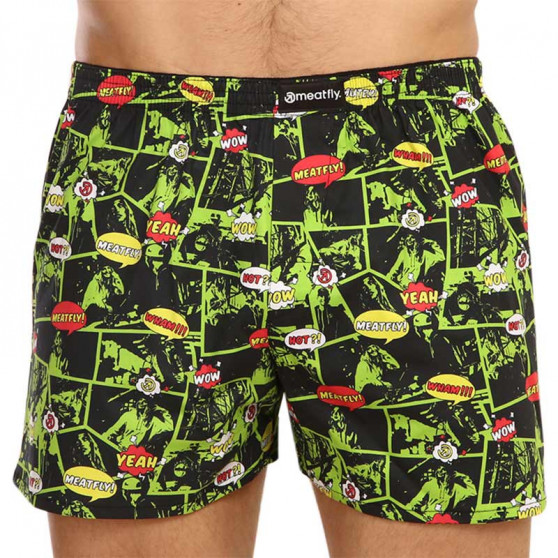 2PACKBoxershorts för herrar Meatfly flerfärgad (Agostino - green comics)