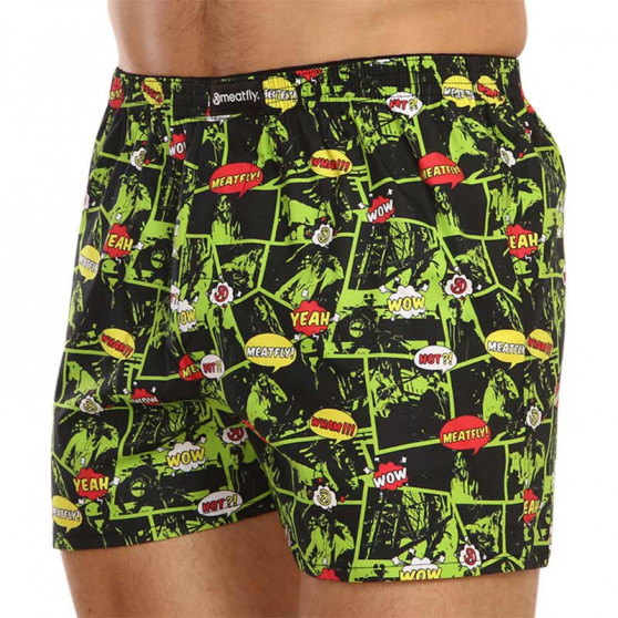 2PACKBoxershorts för herrar Meatfly flerfärgad (Agostino - green comics)