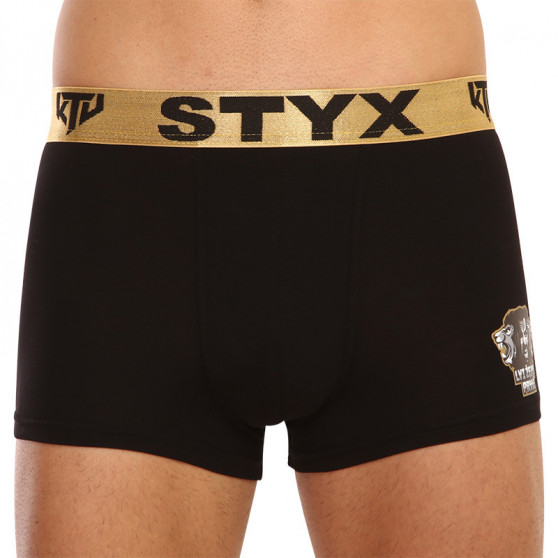 Boxershorts för herrar Styx / KTV sport resår svart - guld resår (GTZL960)