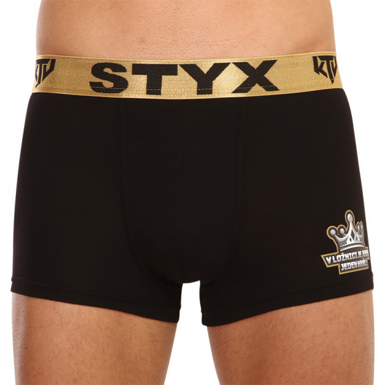 Boxershorts för herrar Styx / KTV sport resår svart - guld resår (GTZK960)