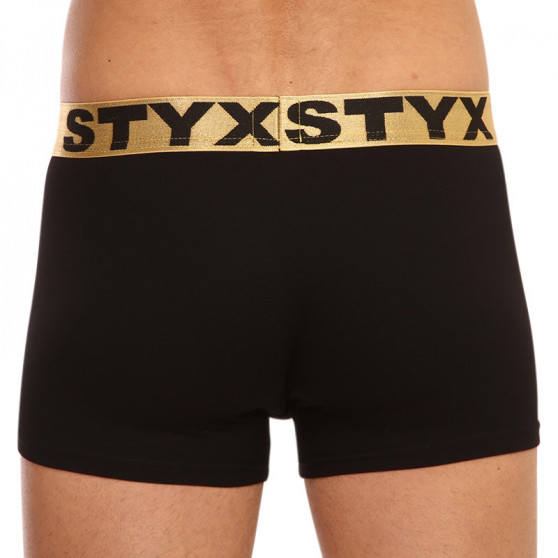 Boxershorts för herrar Styx / KTV sport resår svart - guld resår (GTZK960)