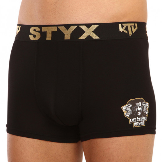 Boxershorts för herrar Styx / KTV sports gummi svart - svart gummi (GTCL960)