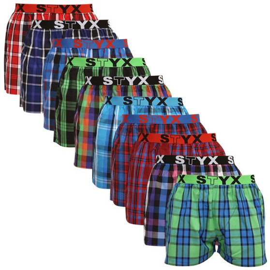 10PACK Boxershorts för herrar Styx sport gummi (B911234567890)