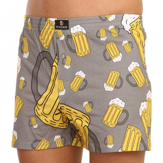 boxershorts för herrar VoXX grå (Karlos - pivo velké)