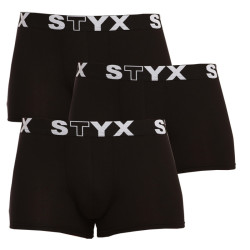 3PACK Boxershorts för herrar Styx sport elastisk svart (G9606060)