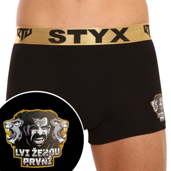 Boxershorts för herrar Styx / KTV sport resår svart - guld resår (GTZL960)