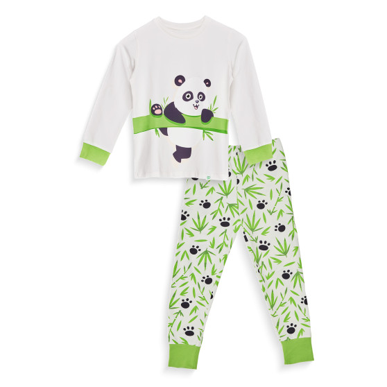 Glada barnpyjamasar Dedoles Panda och bambu (D-K-SW-KP-C-C-1443)