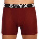 Boxershorts för män Styx lång sport elastisk vinröd (U1060)