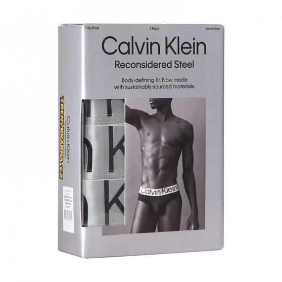 3PACK herrkalsonger Calvin Klein svart (NB3073A-7V1)