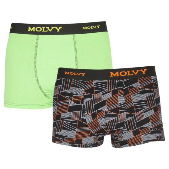 2PACK Boxershorts för män Molvy multicolour (2MP-2637-BEU)