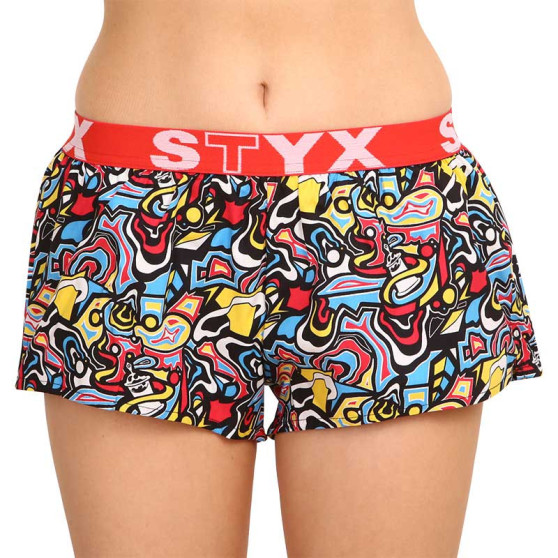 Damshorts Styx konst sport gummi skiss (T1254)