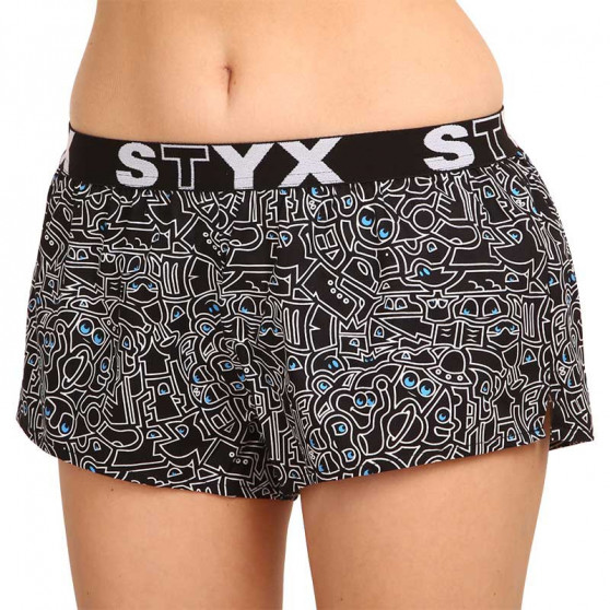 Damshorts Styx konst sport gummi doodle (T1256)