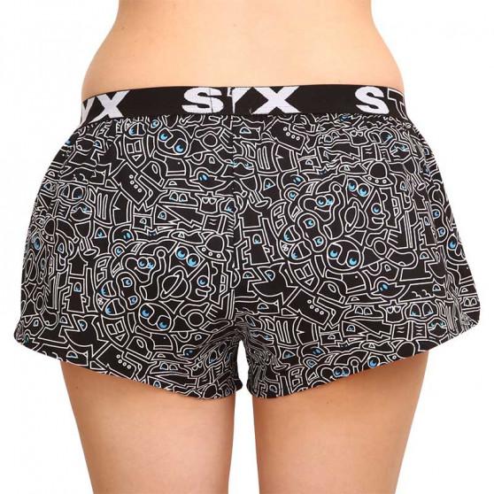 Damshorts Styx konst sport gummi doodle (T1256)