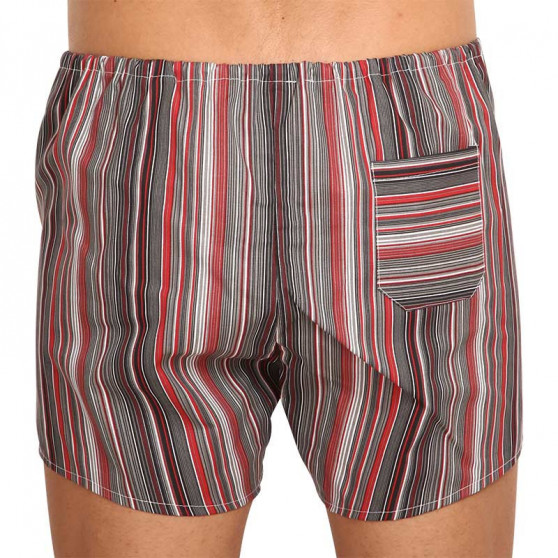 Boxershorts för herrar Foltýn röd med ränder (K52)