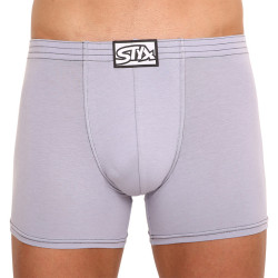 Boxershorts för herrar Styx lång klassisk gummi ljusgrå (F1067)