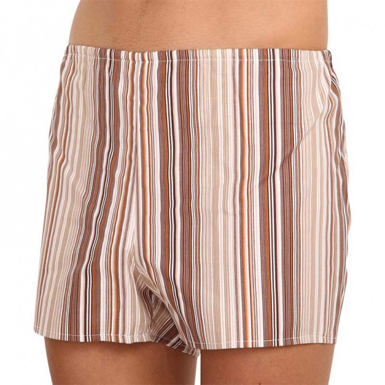 Boxershorts för herrar Foltýn brun med ränder extra oversized