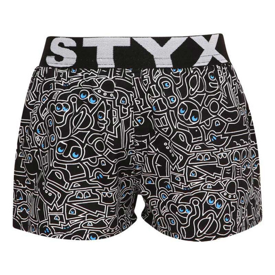 Barn shorts Styx konst sport gummi klotter (BJ1256)