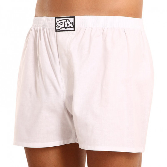 Boxershorts för herrar Styx klassisk elastisk vit (A1061)