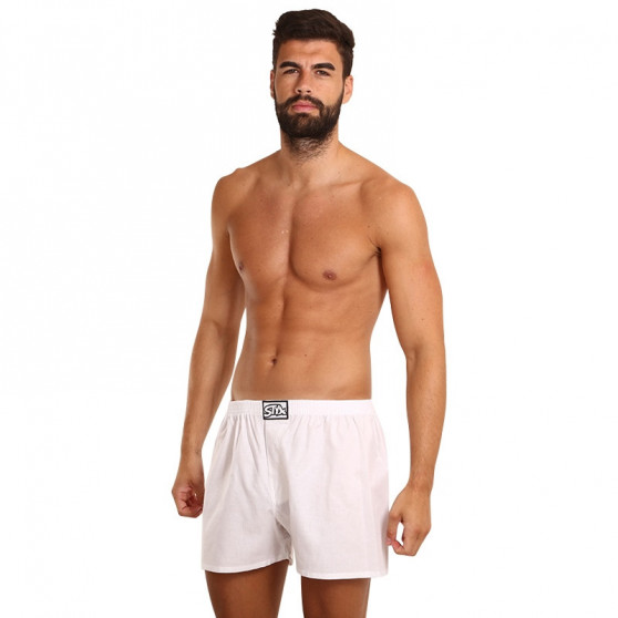 Boxershorts för herrar Styx klassisk elastisk vit (A1061)