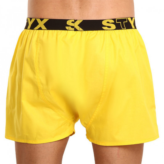 Boxershorts för herrar Styx sport elastisk gul (B1068)