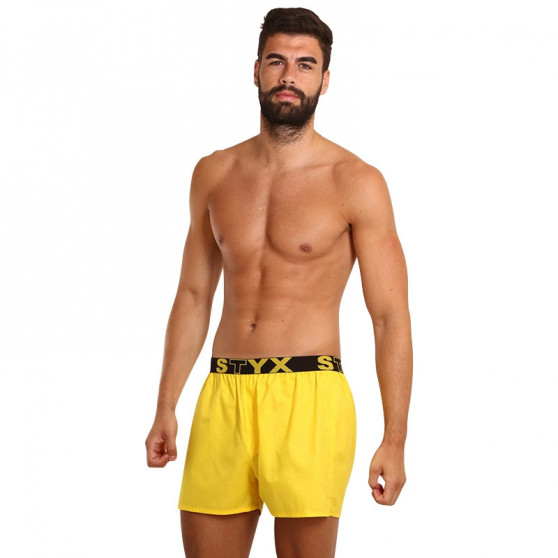 Boxershorts för herrar Styx sport elastisk gul (B1068)