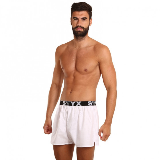 Boxershorts för herrar Styx sport elastisk vit (B1061)