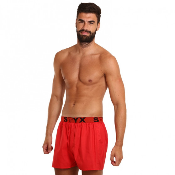 Boxershorts för herrar Styx sport elastisk röd (B1064)