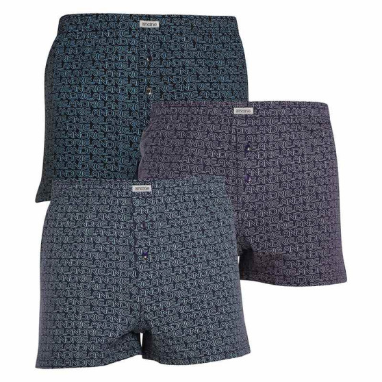 3PACKBoxershorts för herrar Andrie flerfärgad (PS 5627)