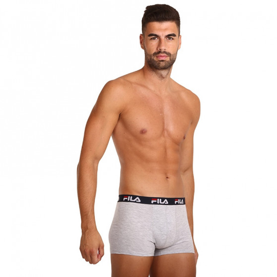 2PACK Boxershorts för herrar Fila grå (FU5142/2-400)