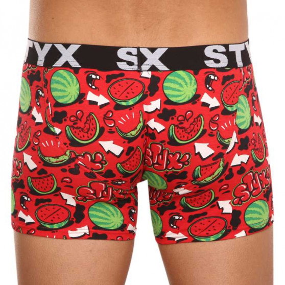 Boxershorts för män Styx lång konst sport gummimeloner (U1459)