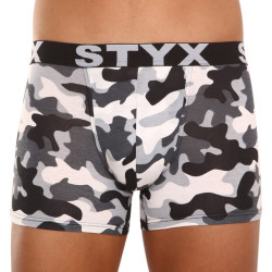 Boxershorts för män Styx lång konst sport gummi kamouflage (U1457)