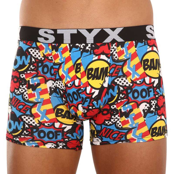 Boxershorts för män Styx lång konst sport gummi poof (U1153)