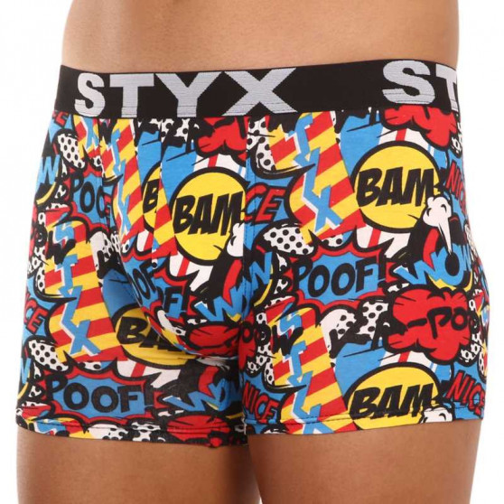 Boxershorts för män Styx lång konst sport gummi poof (U1153)