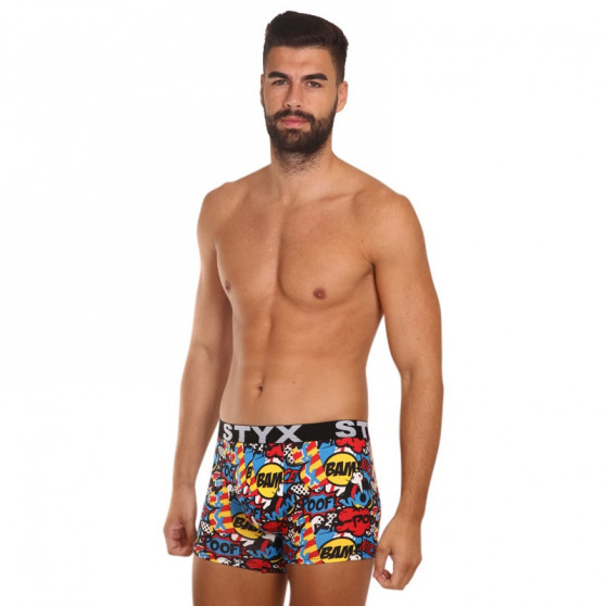 Boxershorts för män Styx lång konst sport gummi poof (U1153)