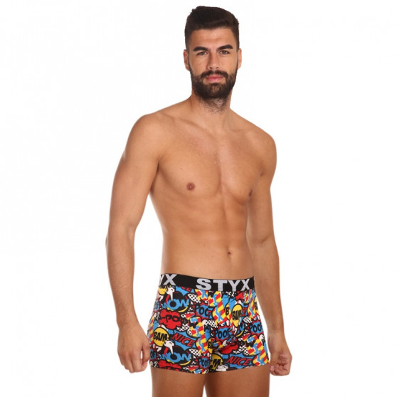 Boxershorts för män Styx lång konst sport gummi poof (U1153)