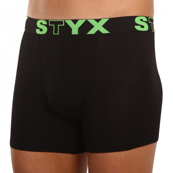 Boxershorts för herrar Styx lång sport elastisk svart (U962)